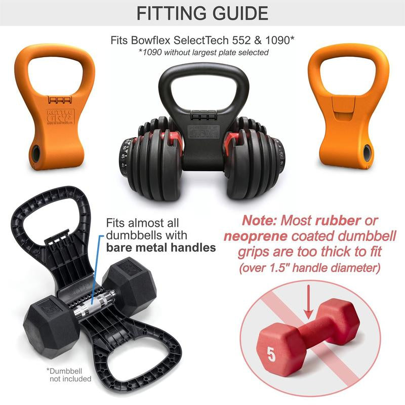 Kettle Gryp - Dumbbell to Kettlebell Converter - the Original, as Seen on Shark Tank