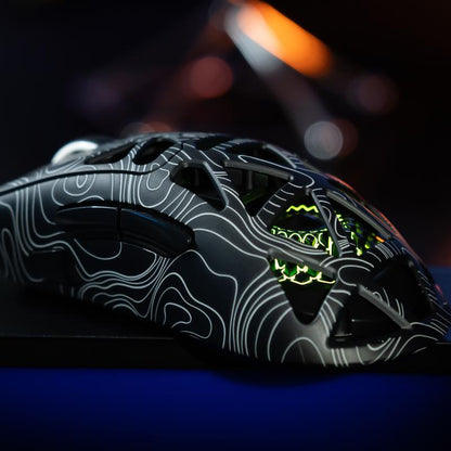 FURYUBE G11 Skeleton Wireless Gaming Mouse Light-Weight PAW3311 Mouse RGB Glow Mouse 2.4G Bluetooth Long Battery Life Laptop Desktop Computer Knob Function Fire Key Gaming Mouse Tiktokshop Blackfriday Christmas Gift