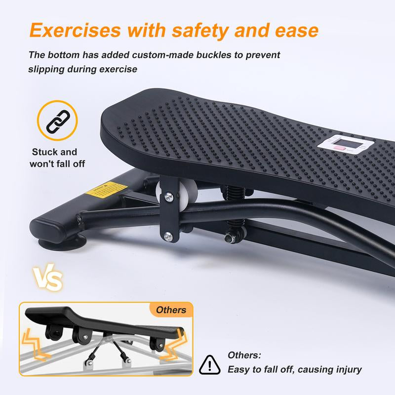 BEARFIT Balancing Machine Ski Simulator Portable Slide Stepper Leg Exercise Fun Cardio Trainer Full Body Aerobic Exercise Equipment