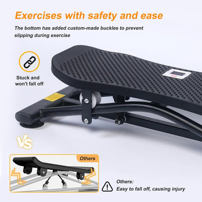 BEARFIT Balancing Machine Ski Simulator Portable Slide Stepper Leg Exercise Fun Cardio Trainer Full Body Aerobic Exercise Equipment