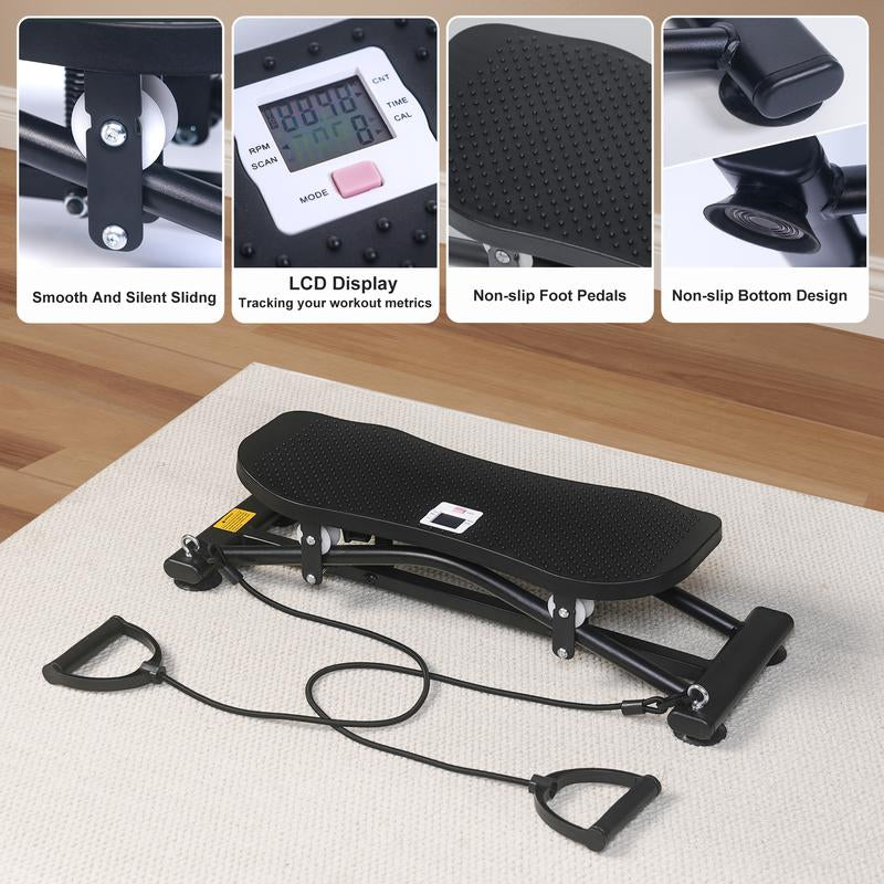 BEARFIT Balancing Machine Ski Simulator Portable Slide Stepper Leg Exercise Fun Cardio Trainer Full Body Aerobic Exercise Equipment