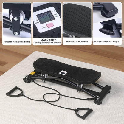 BEARFIT Balancing Machine Ski Simulator Portable Slide Stepper Leg Exercise Fun Cardio Trainer Full Body Aerobic Exercise Equipment