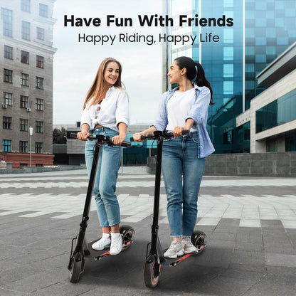 Long Range Commuter V10 Electric Scooter 10'' Vacuumtires, 500W Motor 28 MPH Portable Folding Scooter ,28 Miles of Range , Application Control Adjustment Function&Cruise Control,Daily Commuting and Children'S Leisure and Entertainment