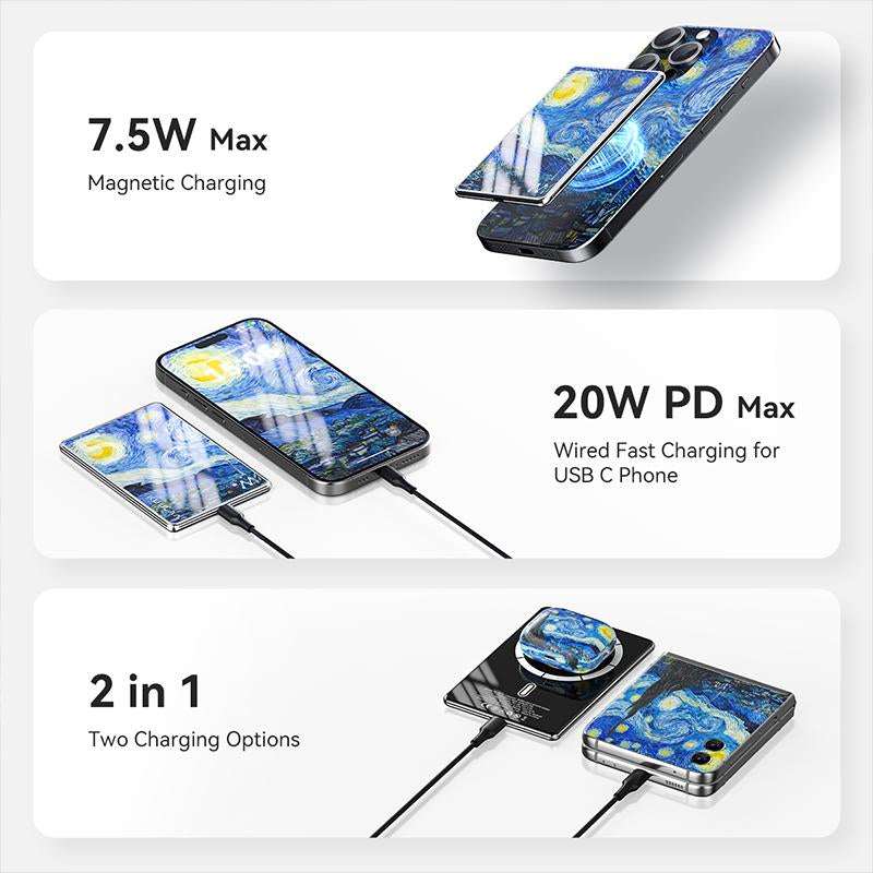 KUULAA Magnetic Power Bank, Wireless Slim 0.26In 5,000Mah Portable Charger , PD Fast Charging for Magsafe Battery Pack with USB-C , Iphone 17/16/15/14/13/12 Series